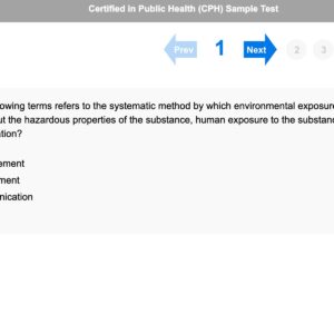CPH Practice Exam #3