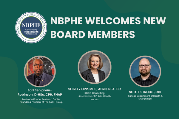 Welcome New NBPHE Board Members